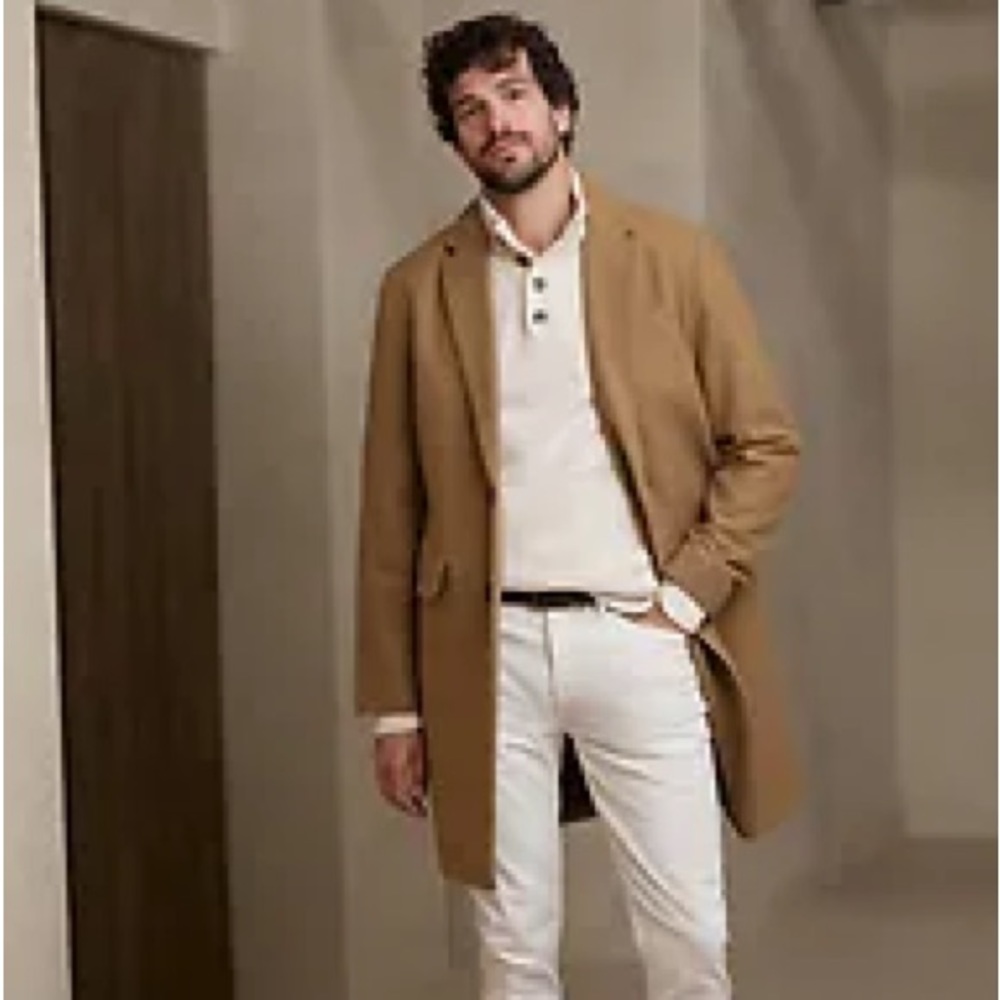 NWT Banana Republic Wool Topcoat Medium Camel Color
